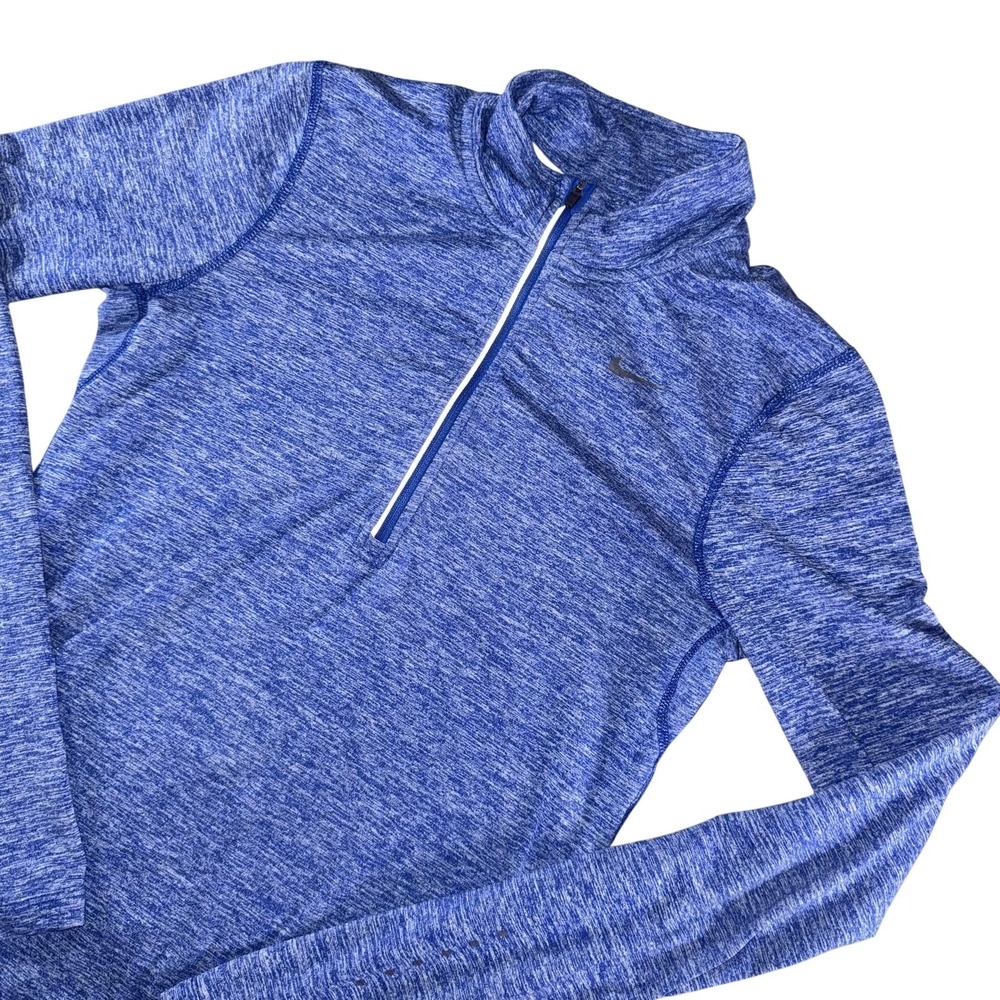 Nike Dri-FIT Pullover Womens XS Blue 1/4 Zip Long Sleeve Running Lightweight Top